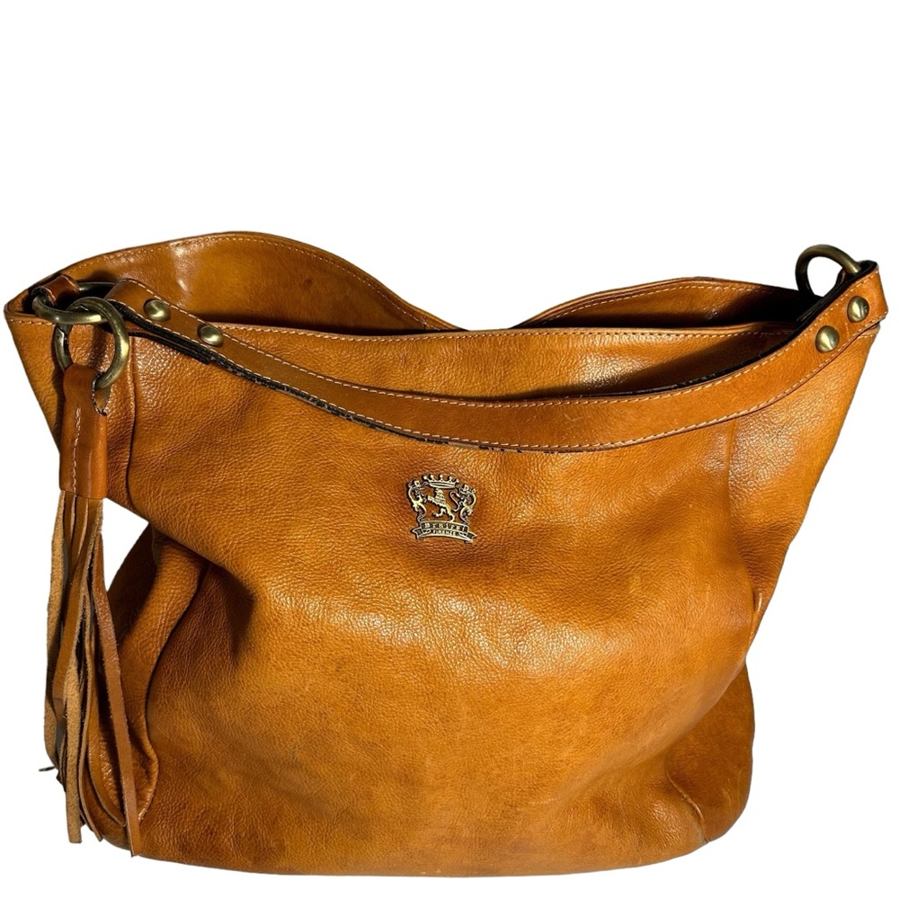 Pratesi Firenze Made in Italy Large Soft Pebbled Leather Tote Bag